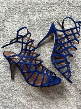 Steve Madden Royal Blue Cage Strappy Stiletto Heels